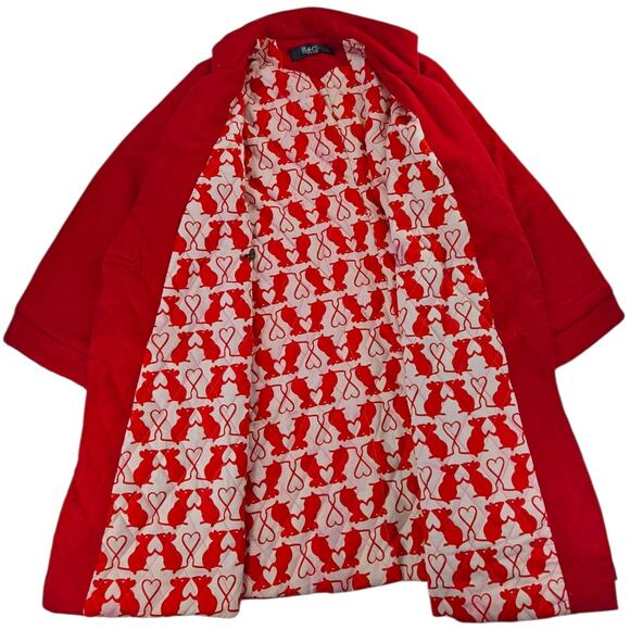 Red Embroidered Chinese Swing Coat - Picture 5 of 7